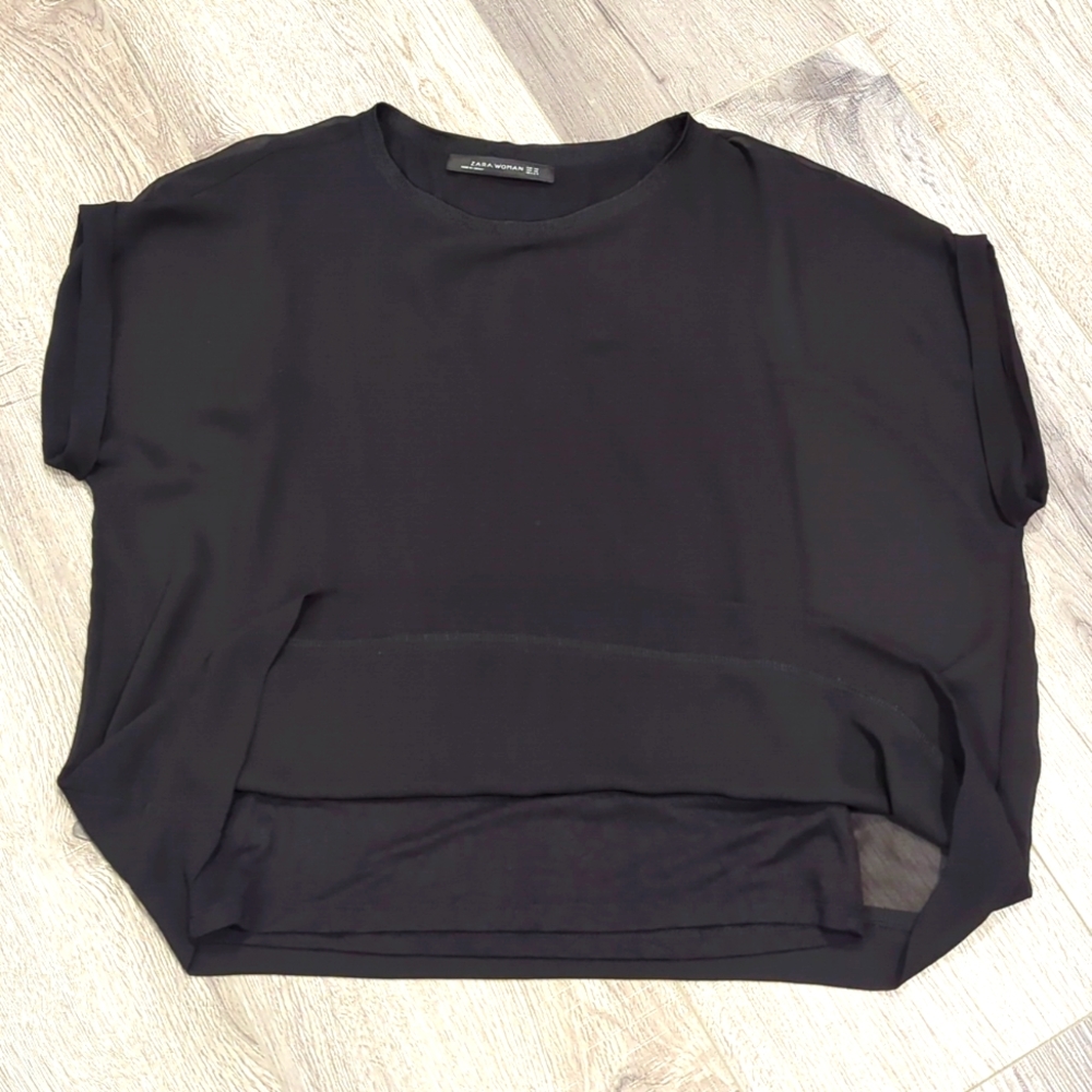 Zara Black Layered Top